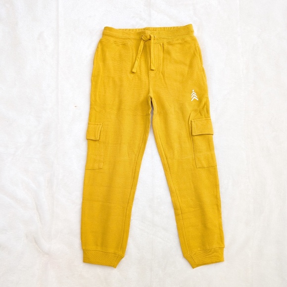 Boys’ Mustard Yellow Cargo Joggers – Trendy Comfort Pants 5T, 7/8, 11/12, 12/14 - Picture 1 of 8